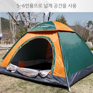 원터치 방수텐트 2초설치 자외선차단 캠핑 텐트 (5-6인용)