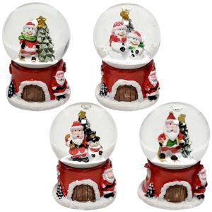 크리스마스 스노우볼 4개데코 겨울장식품 연말 성탄절 워터볼 산타볼 용볼 인테리어볼
