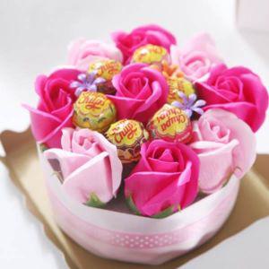 CO 츄파춥스 미니케익(핑크) 발렌타인 화이트데이 종합캔디 초코 사탕선물 할로윈 모양 막대