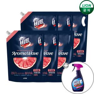 비트 아로마웨이브 액체 세탁세제 2L 리필x6개 + 비트 o2 얼룩제거 500ml x 1개