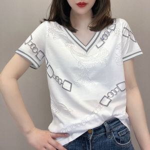 라인댄스복 상의 줌바 여성용 코튼 컬러 매칭 티셔츠 미니멀리스트 프린트 라운드 넥 캐주얼 반팔 다이아몬