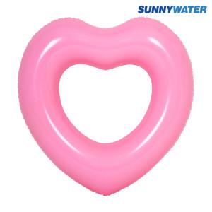써니워터 중형 하트튜브(핑크) 85cm 물놀이튜브 성인 수영장 대형 보트 에어 링튜브