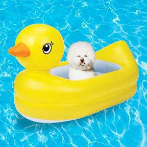 PET 강아지 반려견 보트 물놀이 수영 용품 장난감 오리 튜브 구명조끼