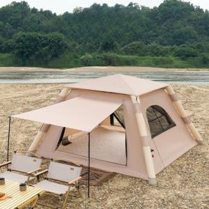 에어 텐트 4-6인용 원터치(여성 혼자 설치) 공기주입식  쉘터 캠핑 캠크닉 피크닉 방수