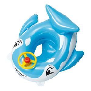 돌고래 유아 물놀이 보행기 튜브(블루)