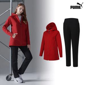 [푸마][PUMA] NEW 푸마스포츠 저지트랙수트 여성 SET - RED
