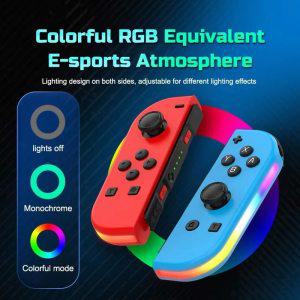 닌텐도스위치 컨트롤러 RGB 무선 조이스틱 게임패드 컨트롤 NS OLED 라이트 호환 웨이크업 스크린샷 기능