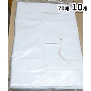 비닐봉투 흰색 34x50cm 70매 돈까스포장용 X10손잡이 배달 다용도 주방 쓰레기