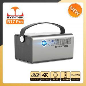 빔프로젝터추천 BYINTEK R17 프로 3D 4K 시네마 스마트 안드로이드 와이파이 휴대용 야외 비디오 LED DLP