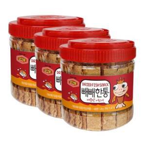 머거본 빼빼한통 매운맛 어포스낵 간식 120g x 3개 / 빼빼포 쥐포티김_MC