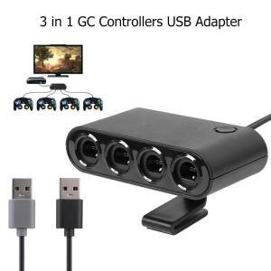 게임 큐브 GC 컨트롤러용 4 포트 컨버터 닌텐도 스위치용 USB 어댑터 NGC/Wii u/PC 스타 파이팅 지원 드롭