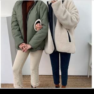 여성양면점퍼 플리스자켓 리버시블 양면뽀글이점퍼 융털자켓 한겨울