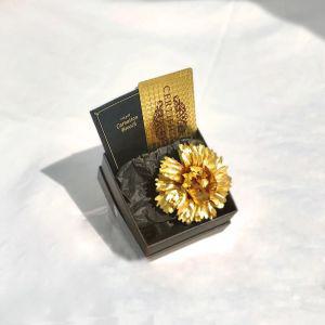 NEW 부모님선물 24k 순금카네이션 브로치 베이직 기본 금꽃 뱃지 배지 어버이날 스승의 코사지 시들지않는