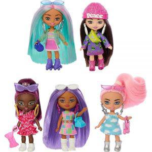 바비 Five Barbie 인형, 엑스트라 미니 번들, 다채로운 패션 및 액세서리가 있는 작은 인형