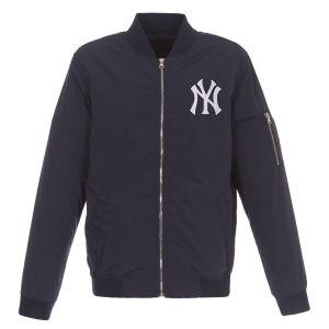 JH Design 야구점퍼 MLB 뉴욕 양키즈 디자인 경량 나일론 야상 재킷 전면 로고
