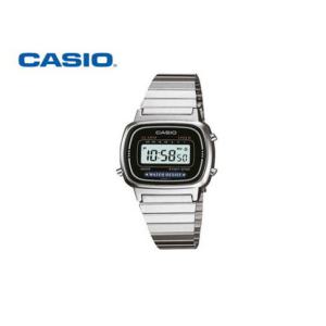 카시오 CASIO LA670WA-1SDF (LA670WA-1S) 은장 디지털 남여공용 메탈시계 30X24mm