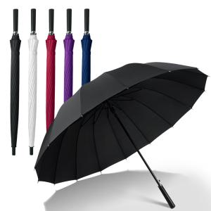튼튼한 장우산 16K 대형 골프 자동 우산 고급 의전용 큰우산 가죽손잡이