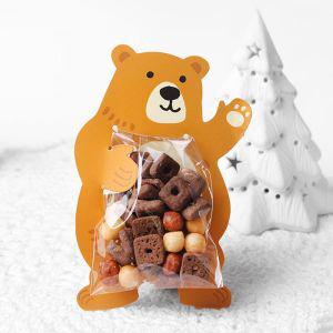 곰돌이 사탕포장 카드세트 1봉지(10장) 초콜릿 쿠키 비스킷 어린이집선물 유치원선물 간식