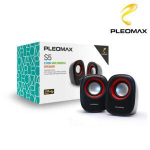 PLEOMAX 플레오맥스 S5 2채널 스테레오 USB 스피커 사운드 사운드바 티비 PC PC용 PC고급 가정용 고음질 소