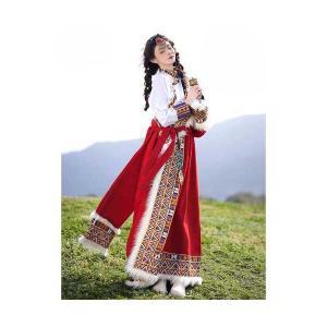 티베트 몽골 의상 댄스 관광복 예복 무대 코스튬 전통