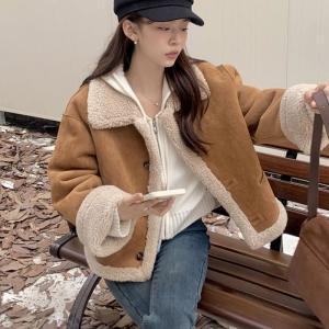 [RGN66286]여성 캐주얼 양털 숏 무스탕 자켓 재킷 숏자켓