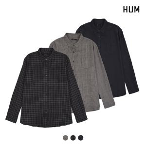 [HUM][HUM]여) 세미오버핏 플란넬 체크셔츠(FHOFCSL501M)