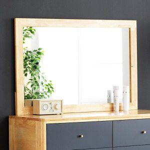 [신세계몰]마켓비엔티 AR 고무나무 원목 사각 화장대 거울 1100x700 이케아 스타일