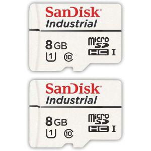 SanDisk Industrial 8GB Micro SD 메모리 카드 Class 10 UHSI MicroSDHC Bulk 2 Pack 케이스 SDDQAF3008GI