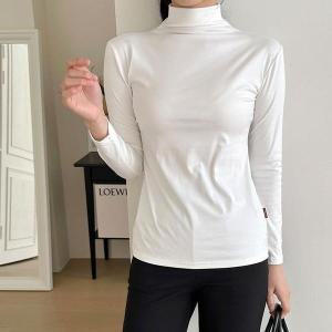 [오노마] ONM 여성 무지 스판 기본 반목 티셔츠 폴라티 목티 (F~XL) (S11883861)