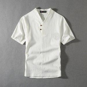 남성용 리넨 티셔츠 세트 스타일 8XL 9XL 플러스 투피스 남성 의류 대형 운동복 남편 여름 수트 패션