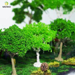 건축 모형 재료 미니어처 와이어 트리 모델 산 모래 테이블 장식 다리미 녹색 나무 기차 철도 레이아웃