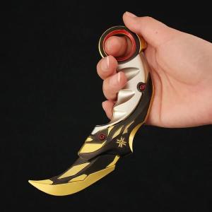 장난감칼 Valorant Melee Reaver 카람빗 챔피언  클로 칼 금속 나비 게임 모델 일본 카타나 실제 검 장난감
