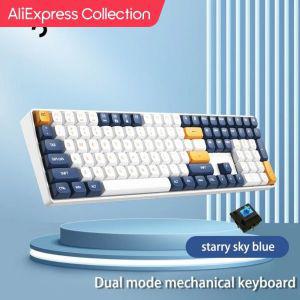 블루투스 키보드 휴대용 무소음 AliExpress Collection Aigo A108 게임용 기계식 무선 USB C타입 유선 노란