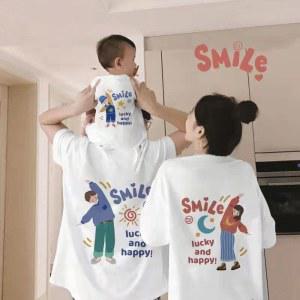 재밌는 아빠 와 아들 가족 매칭 옷 패밀리룩 티셔츠 파파 마마 리틀 보이 키즈 셔츠 베이비 바디수트 상의 여름
