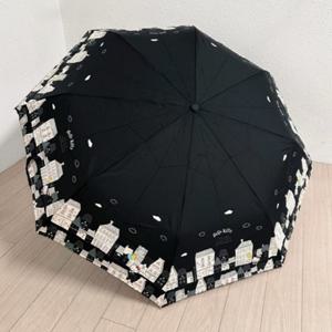 1300K 애슬릿 애슬릿 빌라 고양이 손잡이 캐릭터 자동 3단 우산