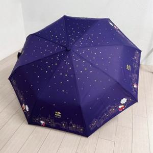 1300K 애슬릿 애슬릿 고양이 손잡이 자동 3단 별 캐릭터 우산