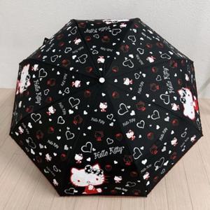 1300K 애슬릿 애슬릿 자동 3단 접이식 고양이 캐릭터 하트 우산