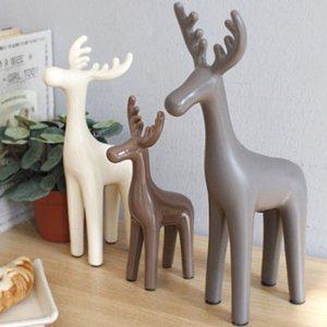 사슴 장식품 세트 인형 도자기 데코 북유럽 모형 소품