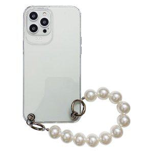 아이폰6S 진주 스트랩 투명 커버 젤리 케이스 p618 (반품불가)