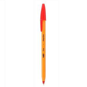 BIC 오렌지 파인 볼펜 0.7MM 색상 빨강 12자루 1갑