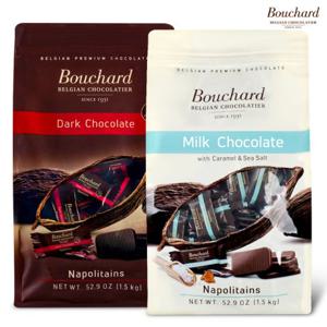  Bouchard  부샤드 초콜릿 나폴리테인 1.5kg x 2개 (밀크초콜릿 카라멜 씨솔트 + 다크초콜릿)