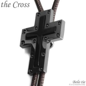 클루아조네코리아 볼로타이 가죽목걸이 오닉스 십자가 천연가죽 블랙메탈 the Cross X72