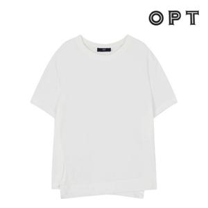  OPT  옵트 화이트 여성 언발 루즈핏 반팔 티셔츠 OLSLTK01M WH