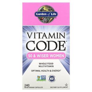 가든 오브 라이프 비타민코드 Vitamin Code 여성용 천연 종합비타민 50대 베지 캡슐 240정