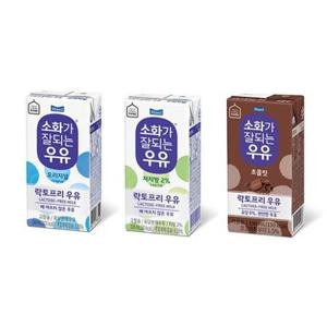 매일유업 소화가잘되는 멸균 우유 저지방 초코맛 락토프리 190ml 24팩