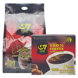 G7 베트남 퓨어블랙 커피 파우치 케이스 100T 사무실 진한 무설탕 커피믹스