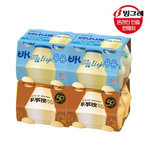  빙그레  ☆MD추천☆ 빙그레 단지우유 240ml 16개 (투게더맛8개+라이트 바나나맛8개) /뚱단지우유