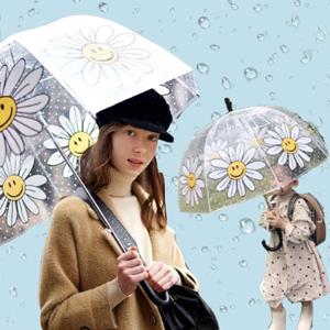  킹콩아울렛  귀여운 데이지 우산 성인용 아동용 시야확보 돔형 투명우산