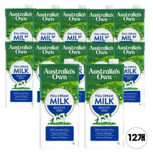  오스트렐리아스  호주 오스트렐리아스 풀크림 밀크 1L 12개  수입멸균우유
