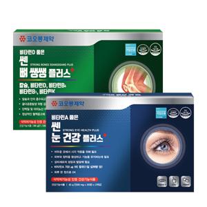  코오롱제약  코오롱제약 쎈 뼈 쌩쌩플러스 (1100mgX90정) + 코오롱제약 쎈 눈 건강플러스 (500mgX90정)